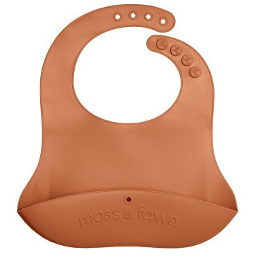 Moss and Fawn Gather & Roll Bib - Terracotta | Target