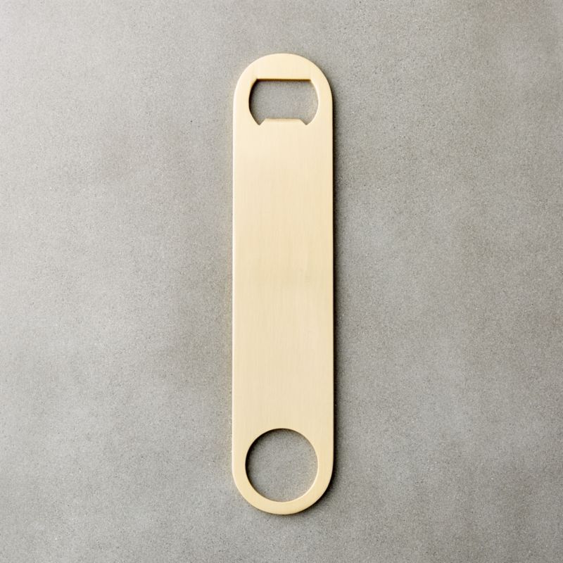 Brushed Gold Bottle Opener + Reviews | CB2 | CB2