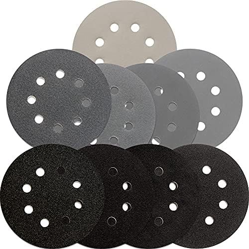 S&F STEAD & FAST 5 inch Wet Dry Sanding Discs Hook & Loop 54 pcs, 80 120 180 220 400 600 1000 200... | Amazon (US)