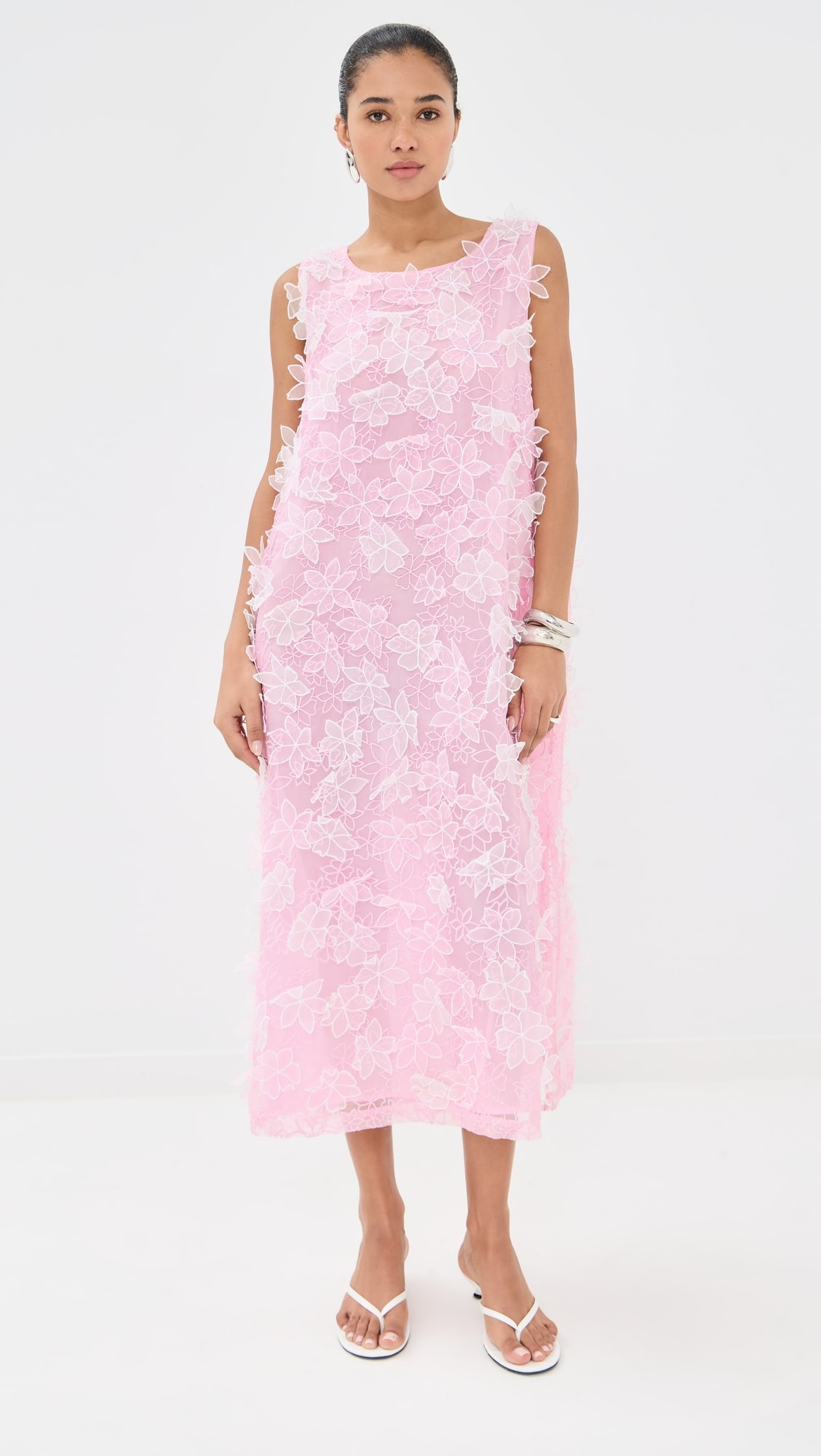 Organza Floral Maxi A Line Dress | Shopbop