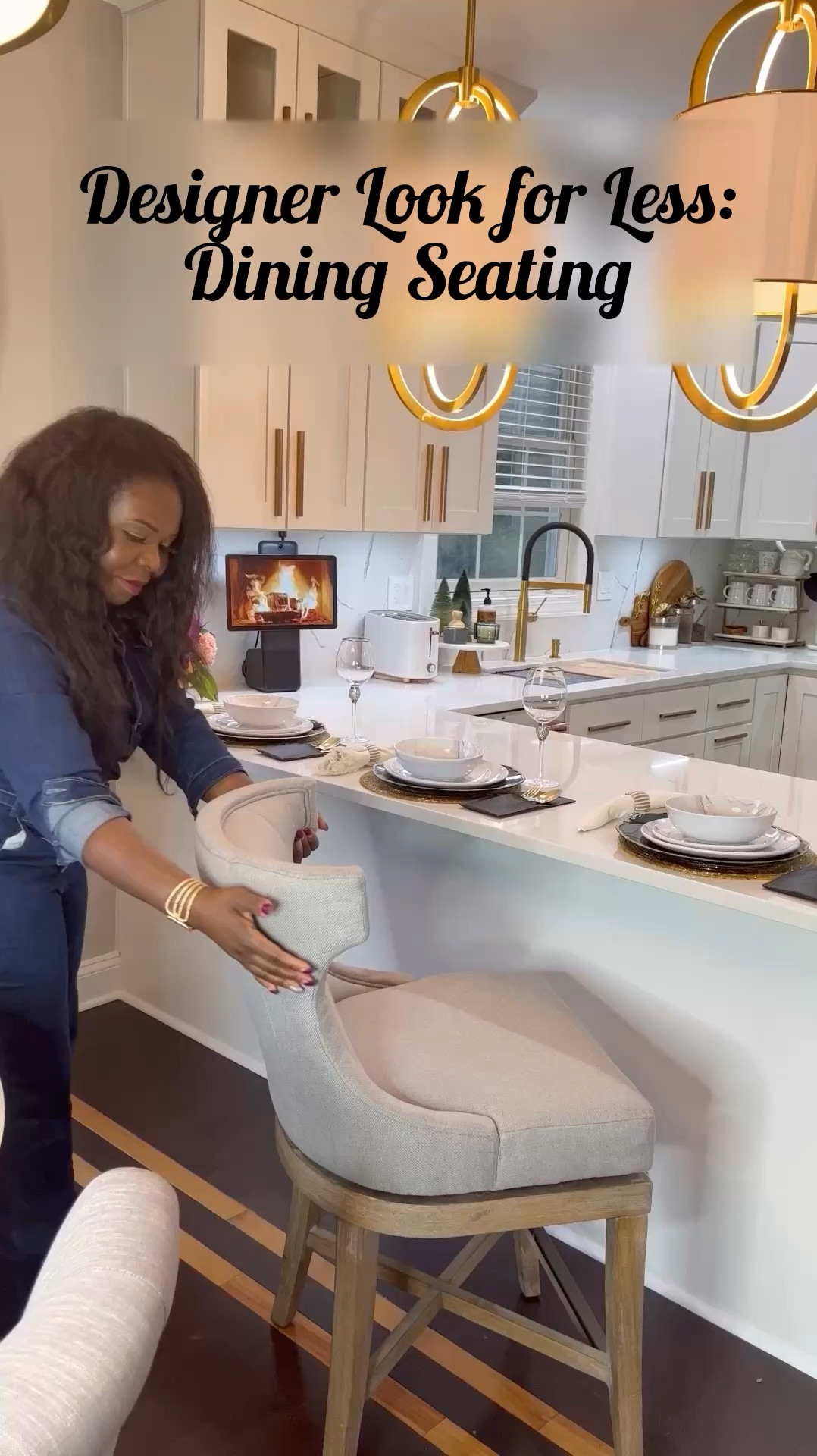 Designer seating for less. These barstools are next level 🙌🏾

#LTKSaleAlert #LTKHome