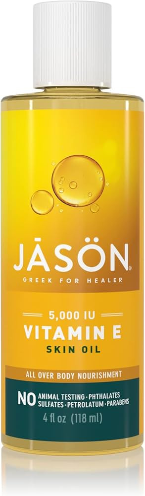 JASON Vitamin E 5,000 IU Moisturizing Body Oil, For Hair, Face, and Body, 4 Fluid Ounces | Amazon (US)