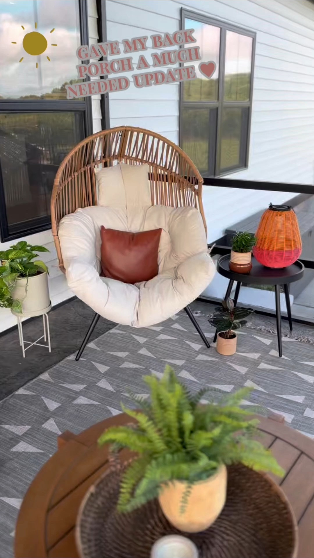 My happy place. 🤎Updated our back porch and I’m obsessed. So much more cozy/inviting than it was before.

#LTKSeasonal #LTKHome