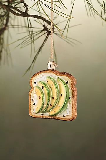 Avocado Toast Glass Ornament | Anthropologie (US)