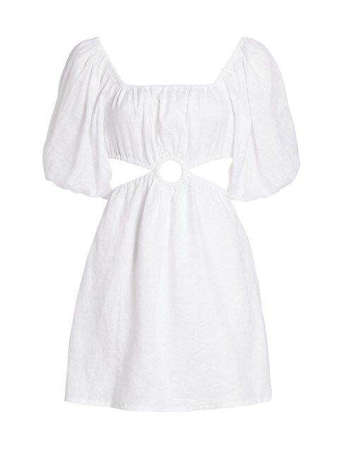 Almero Cut-Out Linen Mini Dress | Saks Fifth Avenue