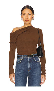 Significant Other Coralie Long Sleeve Top in Chocolate from Revolve.com | Revolve Clothing (Global)