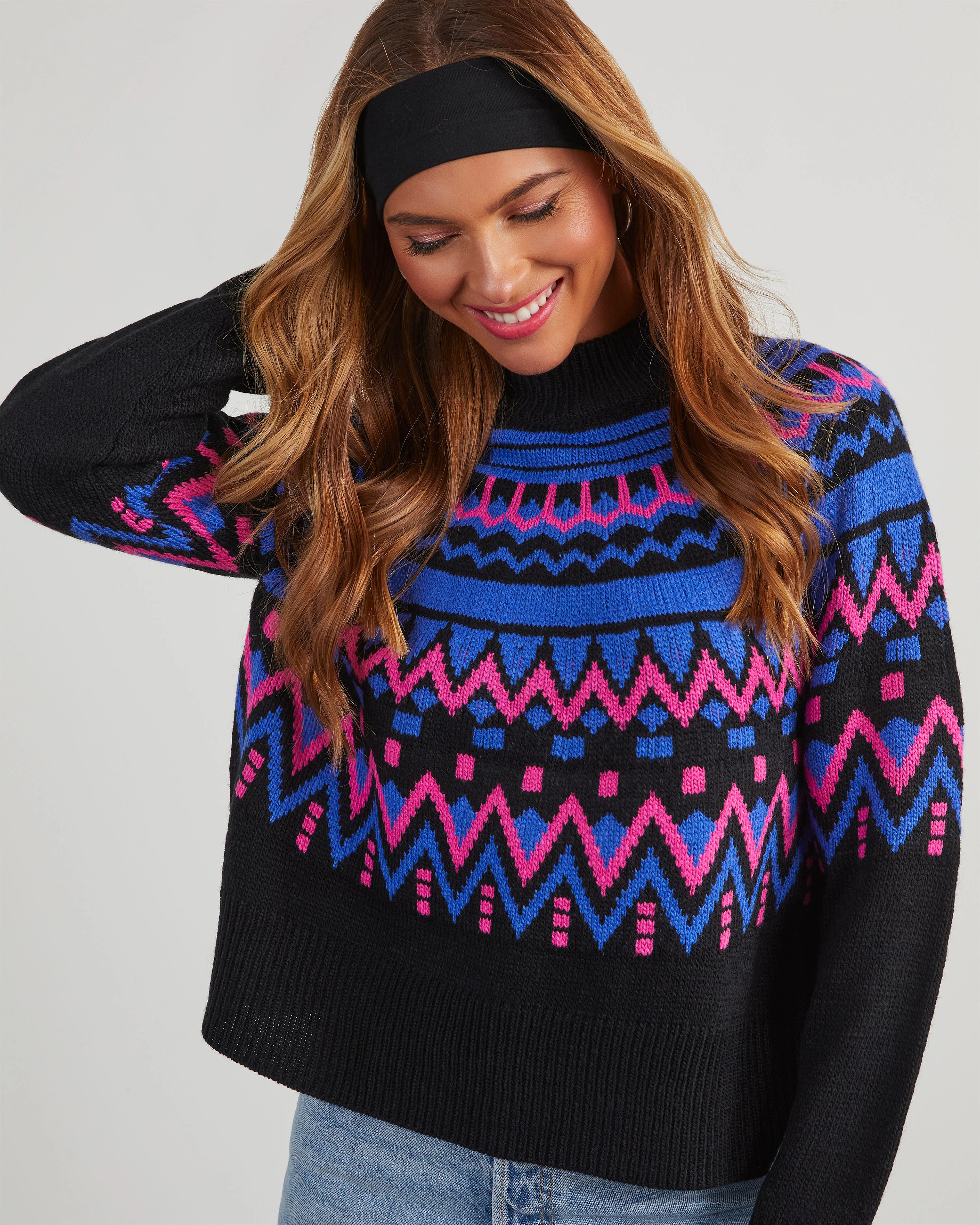 Alpine Fair Isle Mock Neck Sweater | VICI