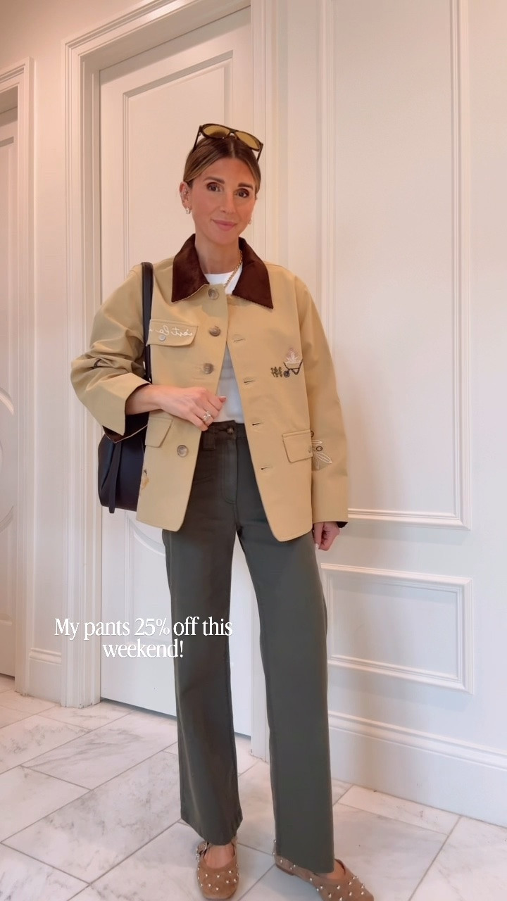 My pants are 25% off this weekend at Paige! Love this dark green shade for fall. I’m 5’7 wearing size 25, runs tts

#LTKootd #LTKSeasonal #LTKOver40