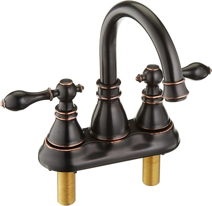 Derengge F-4501-NB 2 Handle Oil Rubbed Bronze Bathroom Sink Faucet with Pop up Drain,cUPC NSF AB1... | Amazon (US)