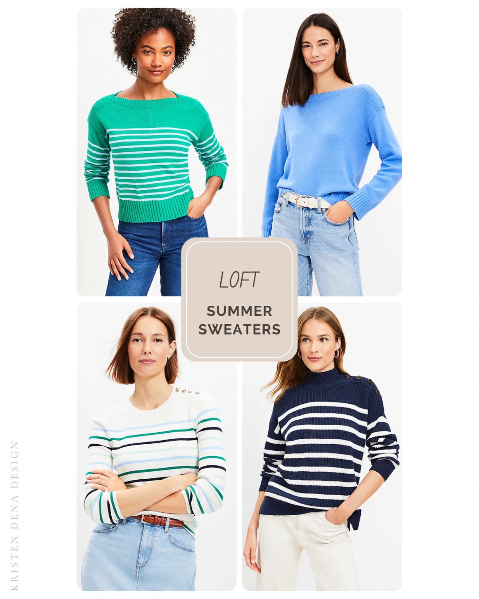 These summer sweaters are perfect with their classic coastal stripe and just the right weight for summer evening dinners!

#summersweater #sweater #summerstyle #coastal

#LTKfindsunder50 #LTKstyletip #LTKsalealert