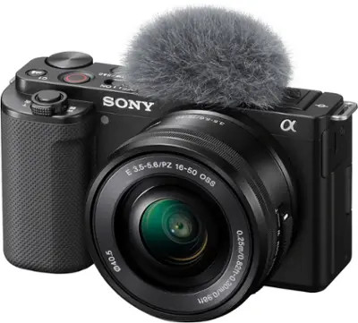 Sony - Alpha ZV-E10 Kit Mirrorless Vlog Camera with 16-50mm Lens - Black | Best Buy U.S.