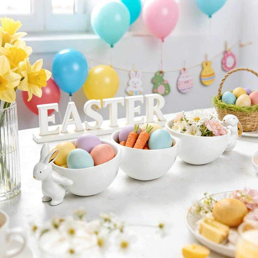 Newman House Studio Decorative Bunny Candy Dish Bowl - Home Decor Ceramic Candy Dish/Nut Dish Thr... | Amazon (US)