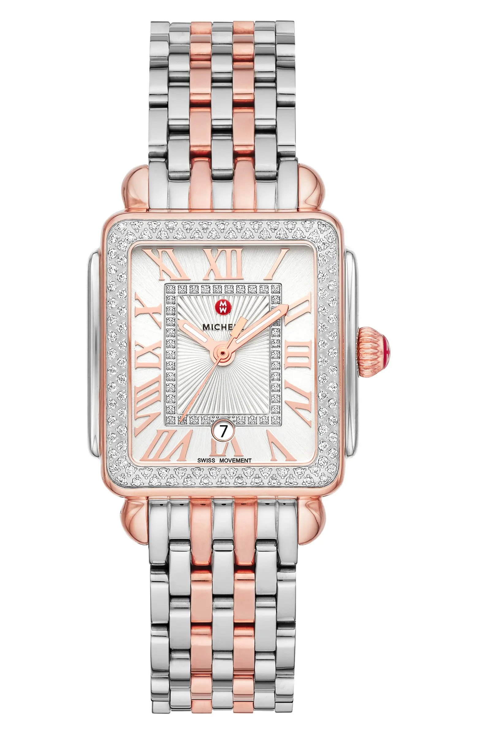 MICHELE Deco Madison Mid Diamond Watch Head & Bracelet, 29mm x 31mm | Nordstrom | Nordstrom