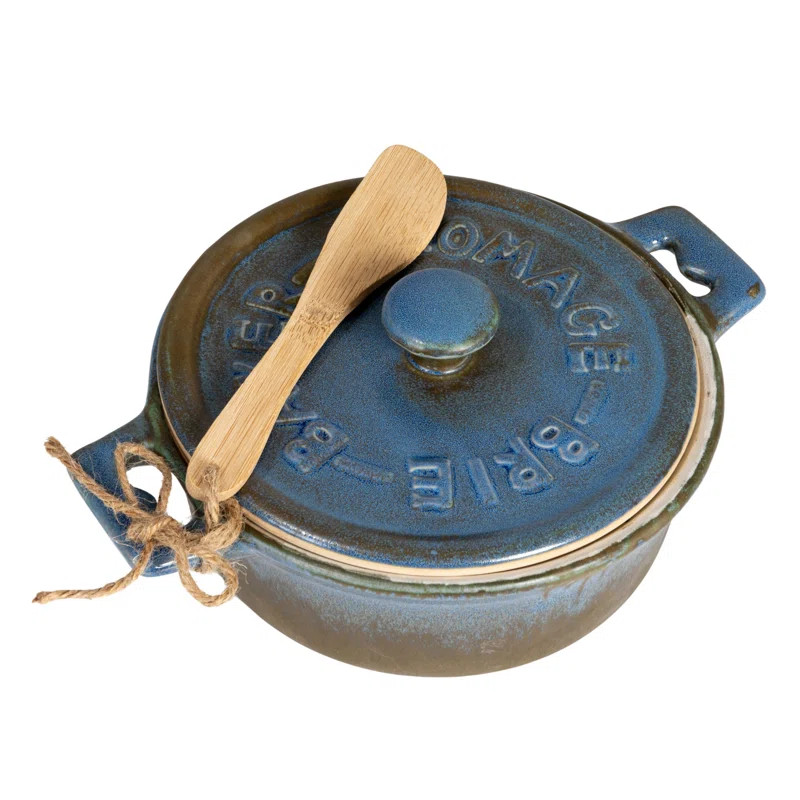 Creative Co-Op Stoneware Round Baker with Lid | Wayfair North America