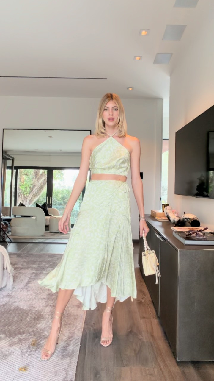 Art Basel look ✨🤍 Wearing this green pistachio set from Alexis, paired with a Jimmy Choo bag and heels.  

 #LTKgrwm #LTKootd