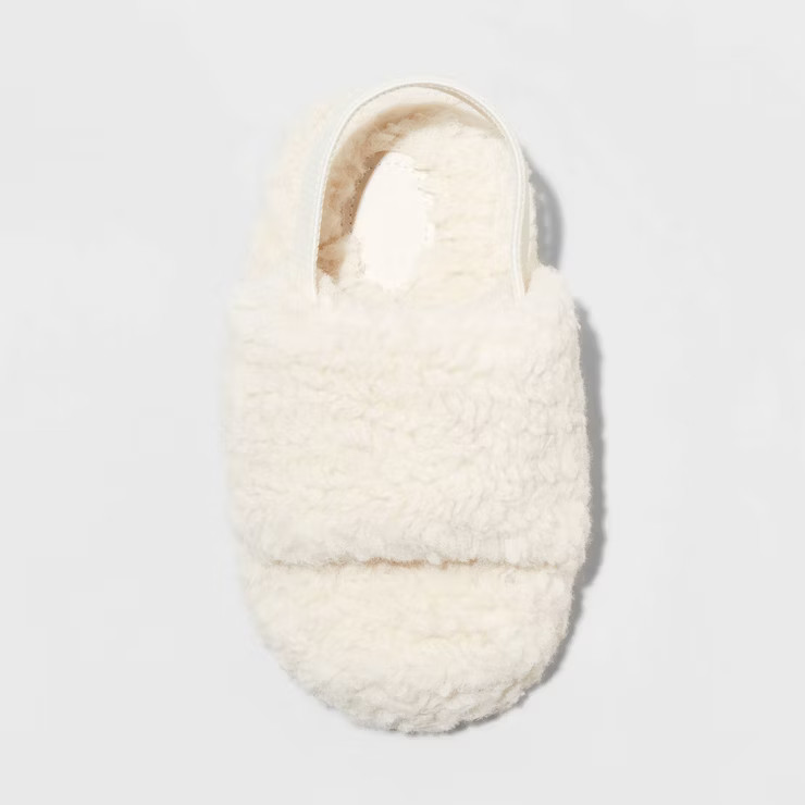 Toddler Avi Single Strap Faux Shearling Slippers - Cat & Jack™ | Target