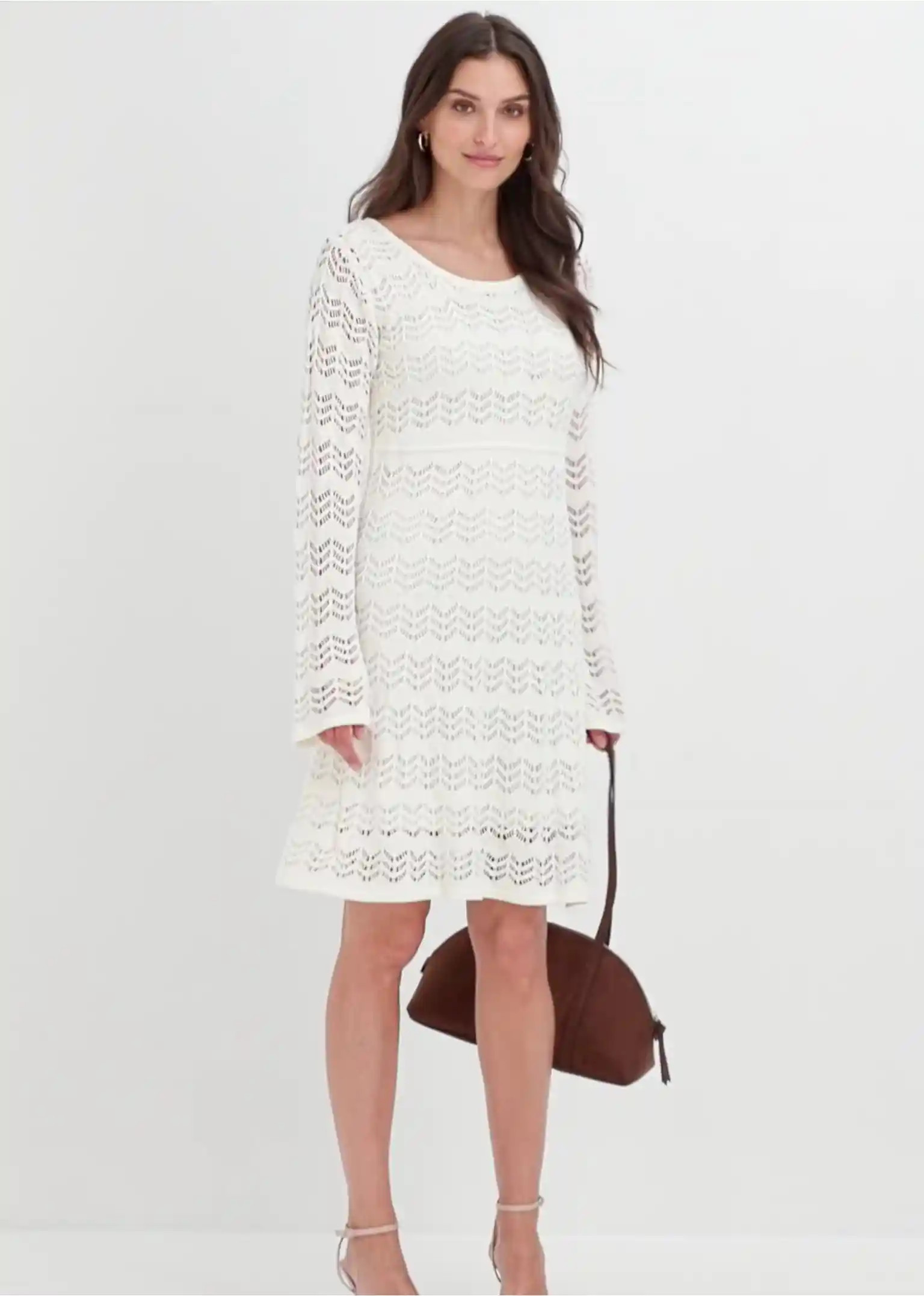 H\u00e4kel-Kleid mit Trompeten\u00e4rmeln | Bonprix DE