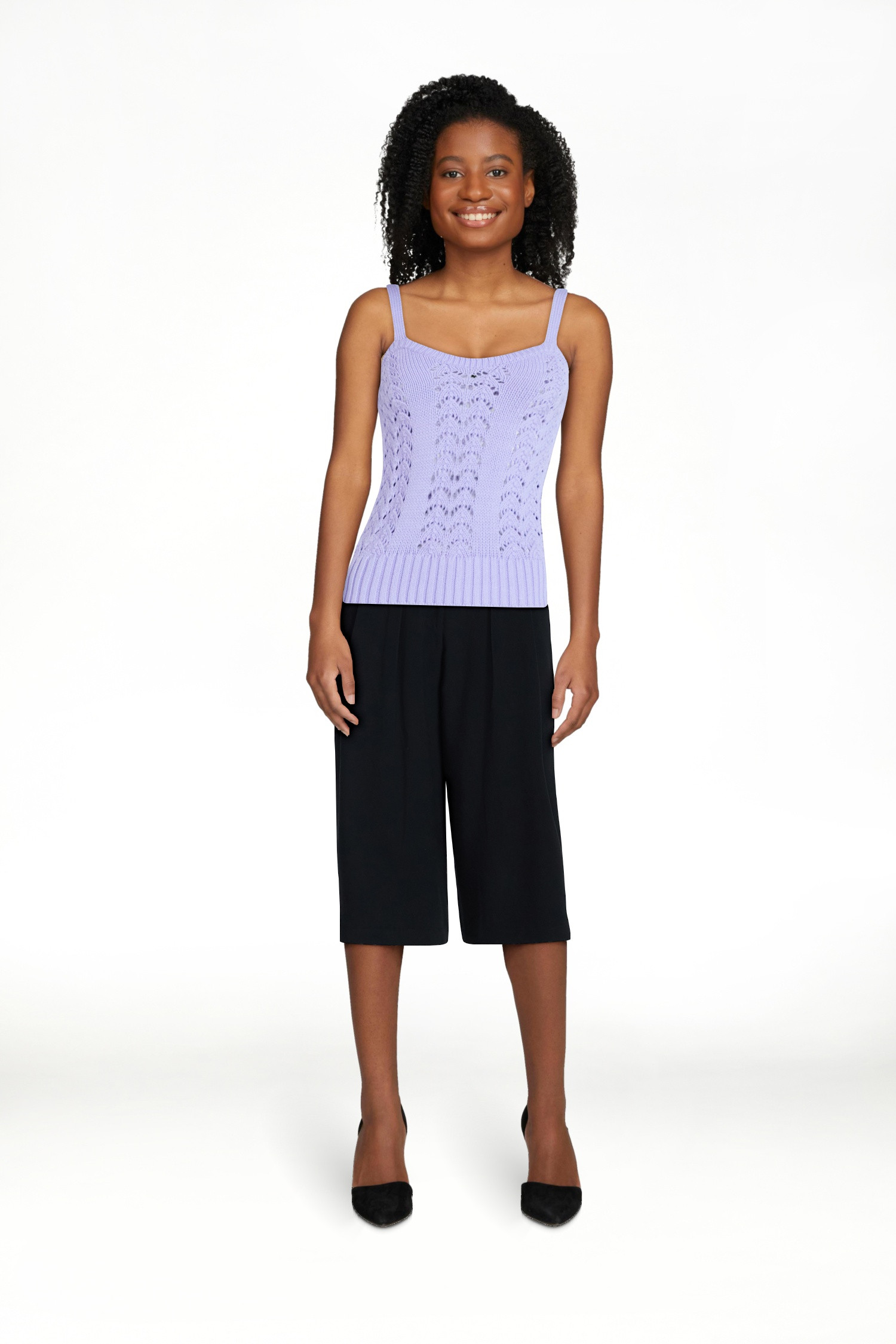 Scoop Women’s and Women's Plus Crochet Sweater Tank Top with Sweetheart Neck, Sizes XS-4X | Walmart (US)