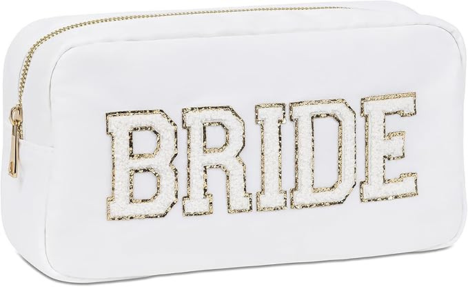 White Nylon Bride Pouch or Bag | Amazon (US)