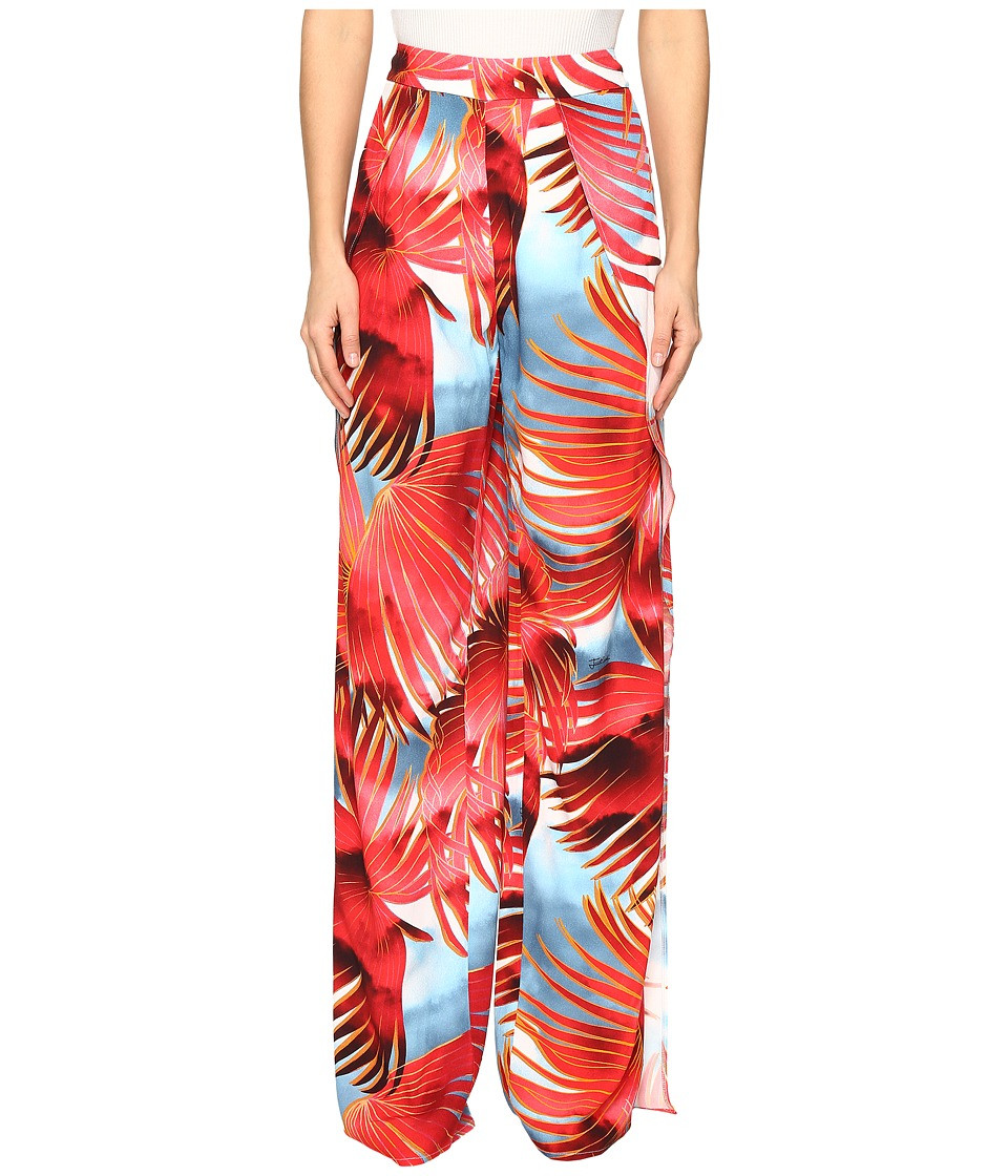Just Cavalli - Palm Print Pants (Fire Variant) Women's Casual Pants | 6pm