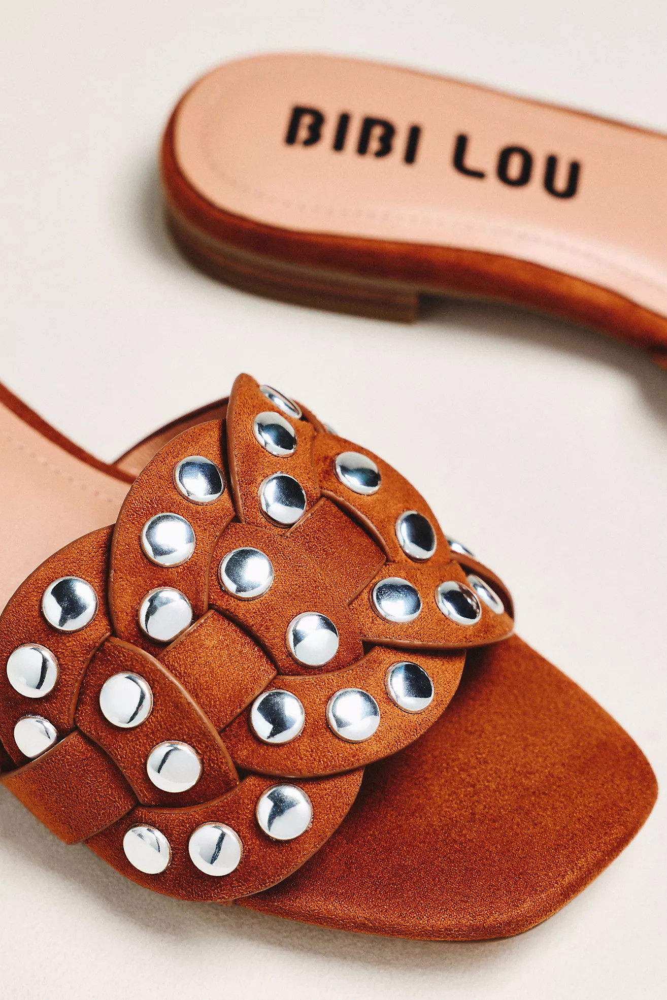 Bibi Lou Studded Faux Suede Slides | Anthropologie (US)