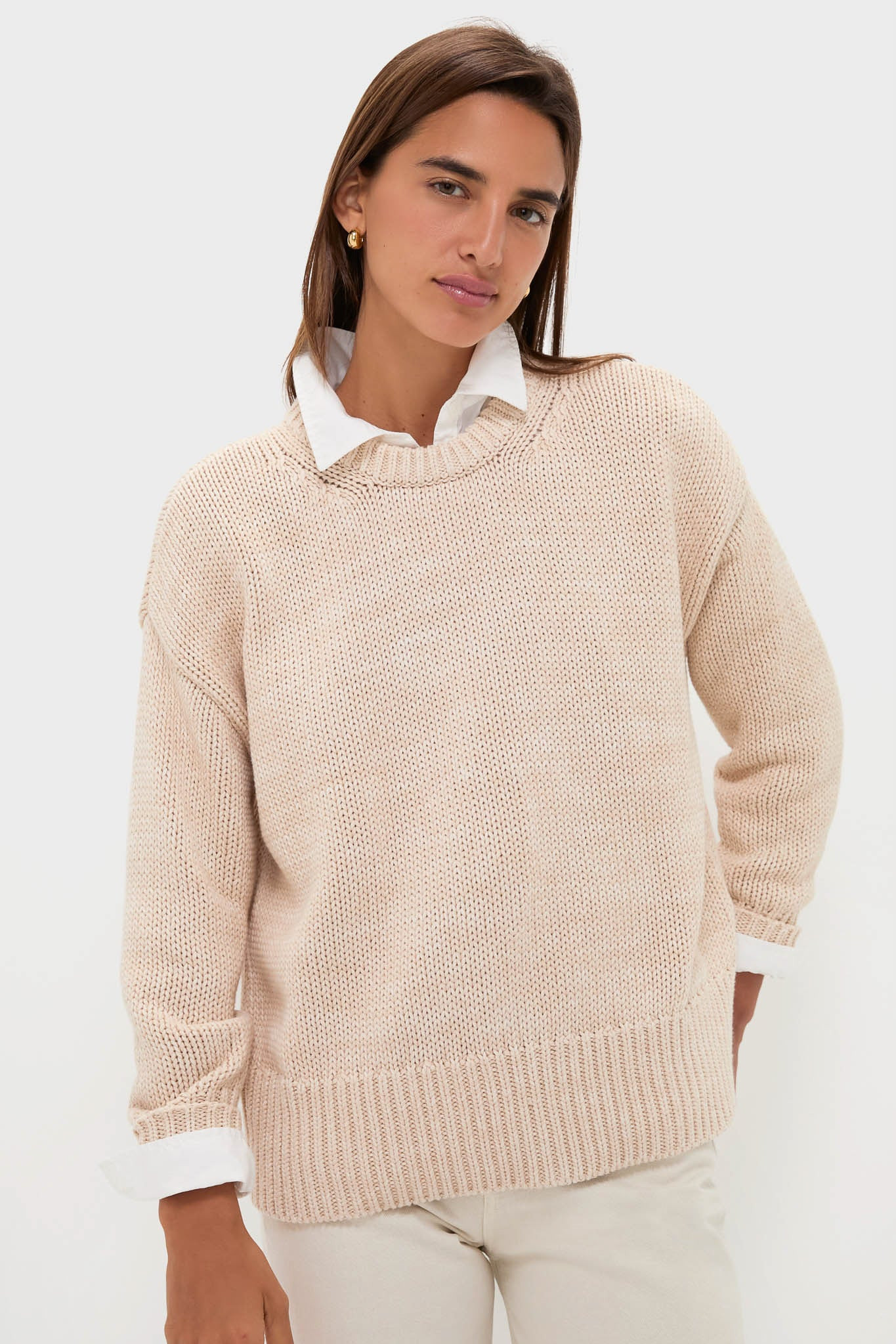 Sandstone Cotton Cliff Crewneck Sweater | Tuckernuck (US)