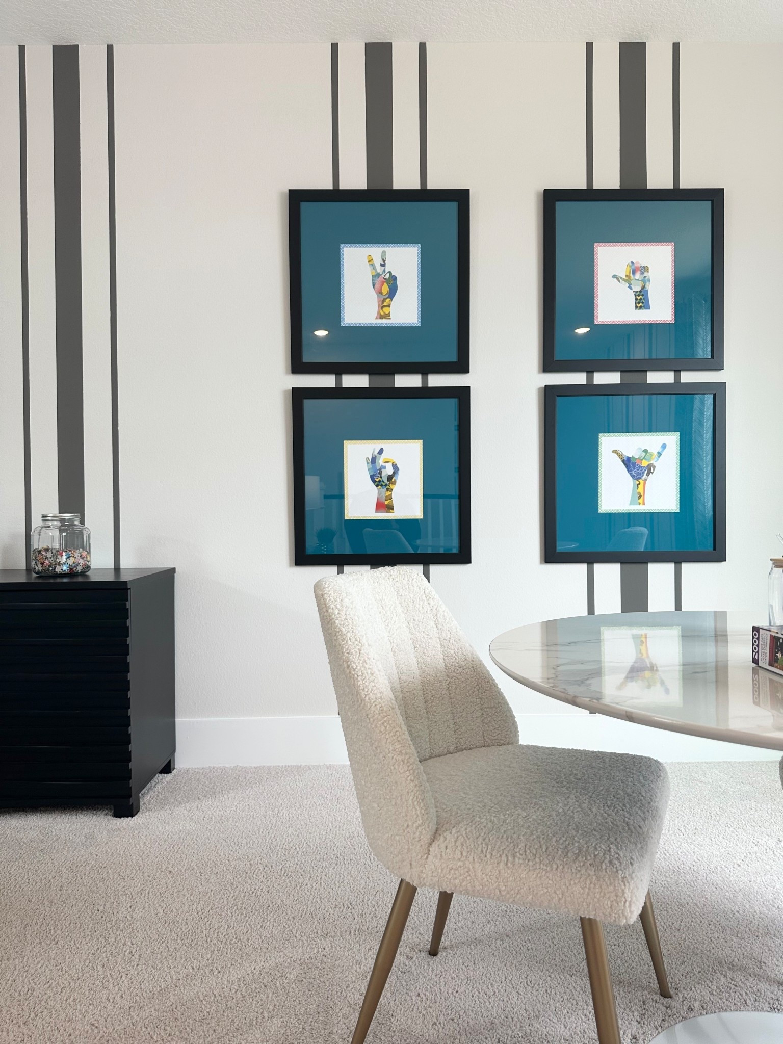 Open Loft space with glass table and white chairs

#LTKHome