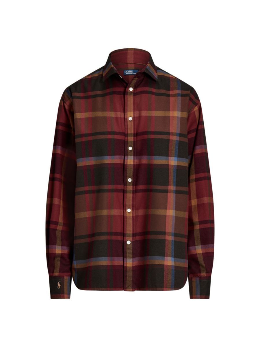 Plaid Cotton Relaxed-Fit Shirt | Saks Fifth Avenue
