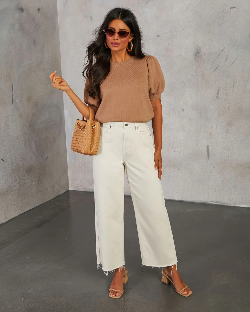 Livia Puff Sleeve Knit Sweater Top | VICI