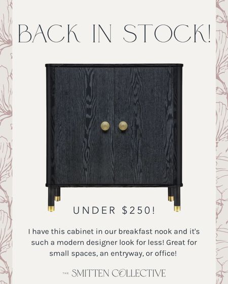 This small black storage cabinet is finally back in stock! Amazing price and perfect for an entryway, office, or nook space! 

#LTKhome #LTKsalealert #LTKstyletip