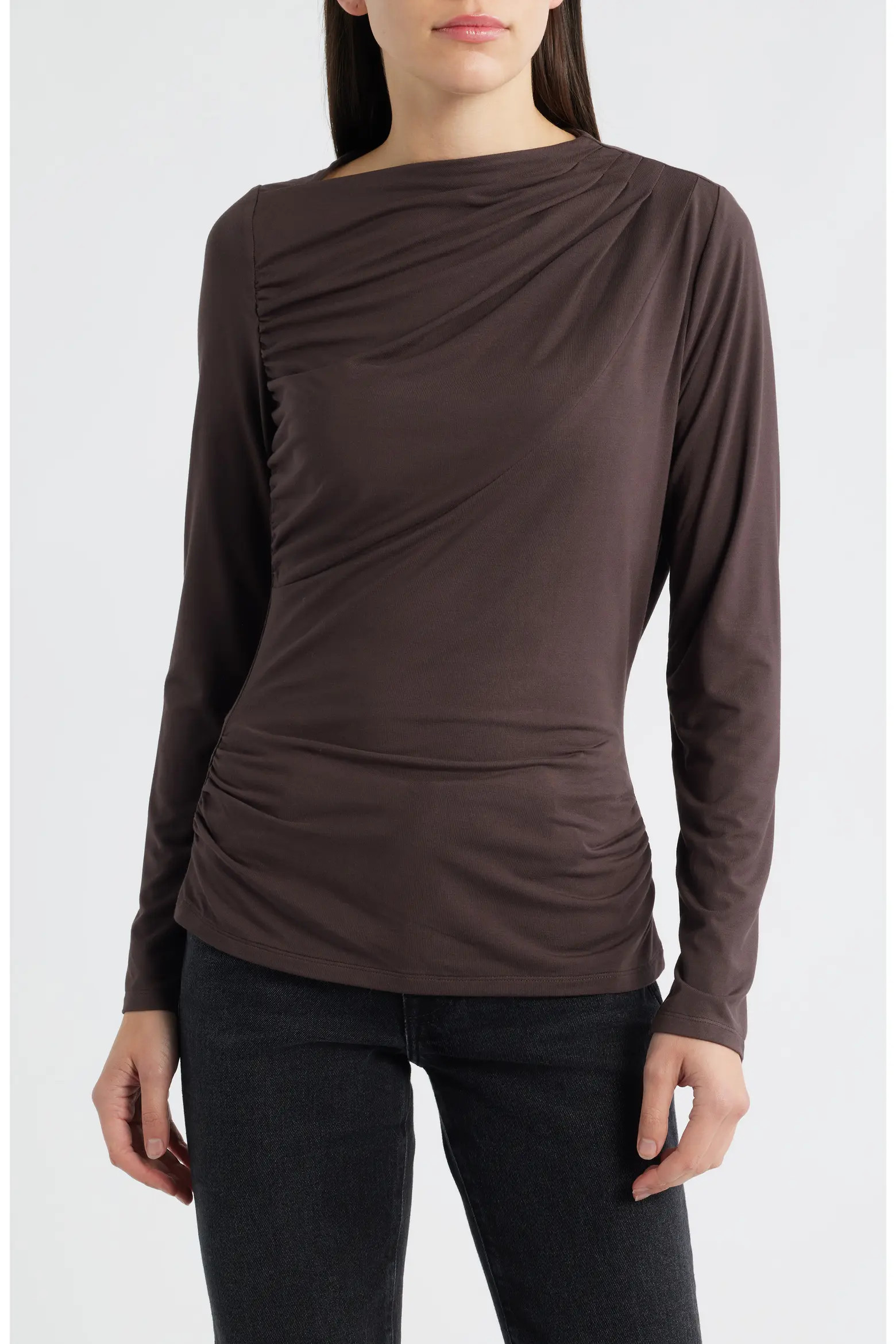 CITY BLUES Asymmetric Boat Neck Top (Women) | Nordstrom | Nordstrom