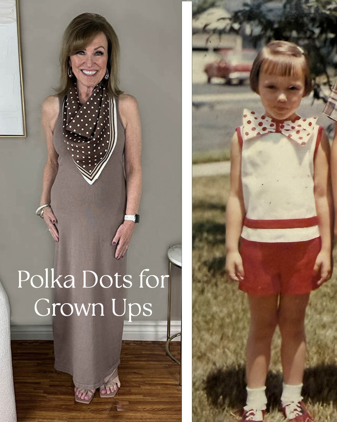 Polka dots seem to come back every few years. As we get older, it feels like polka dots are more of a memory of our youth than something we would wear today.  But polka dots are bigger than ever this season, so let's talk about how to wear them, rather than if​ we should wear them.

Polka dots can be playful, sophisticated, timeless, or modern, depending on the print size, color combination, and how you style them.

I’ve curated a list of polka dot products that I think you will find chic and fun — including a recreation of Julia Roberts’ famous brown and ivory polka dress from “Pretty Woman”

I’ve included even more styles than are featured in the collage.

#LTKootd #LTKOver40 #LTKSeasonal
