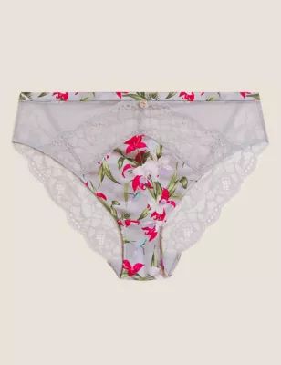 Silk & Lace High Leg Knickers | Marks & Spencer (UK)