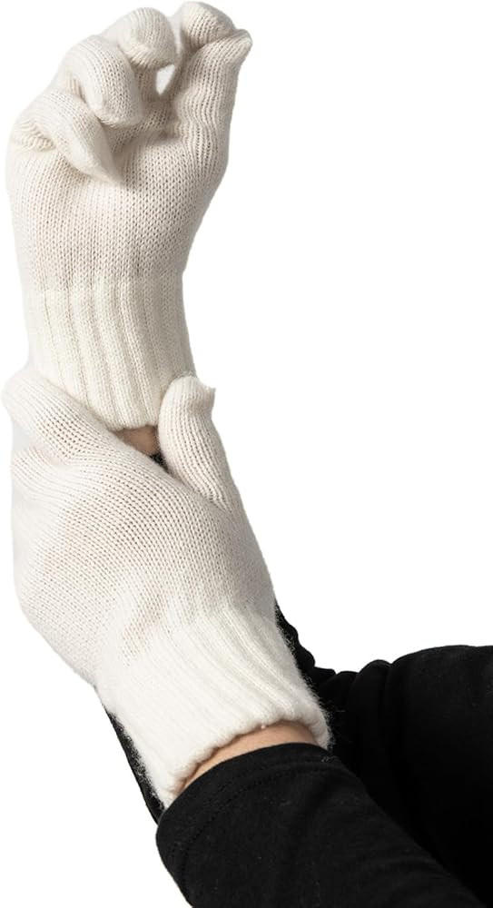 100% Cashmere Gloves for Women, Jersey Knit Ultra Soft Women's Pure Cashmere Gloves for Winter | Amazon (US)