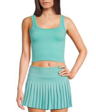 Chevron Ribbed Knit Cropped Tank Top | Dillard's