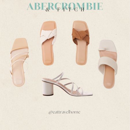 Abercrombie & Fitch Sandals Ideas🤍

•round strappy heels
•Knotted Faux Suede Slides

Skirts, long sleeve shirts, tote, sandals, beach outfits, nude, brown, beige, neutral colors, white, black, flats footwear travel getaway, low heel

#LTKunder100 #LTKtravel #LTKSeasonal