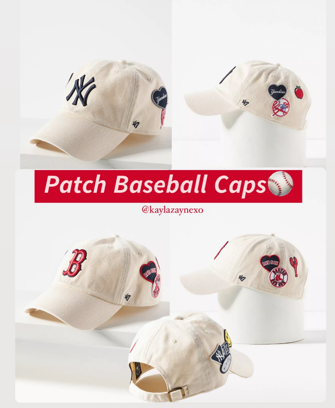 Baseball cap season! Love the patches added to these hats 

New York Yankees 
Boston Red Sox  
LA Dodgers 
Philadelphia Phillies
New era 
Baseball season 
Field 
Casual outfit 
Spring summer 
Anthropologie

#LTKGiftGuide #LTKFitness #LTKSeasonal