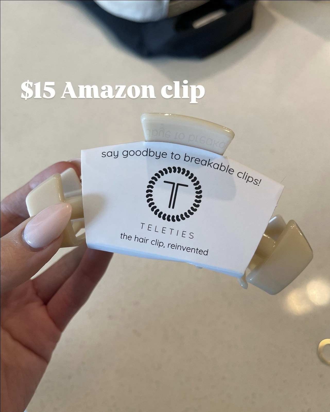 The only clip that stays in my thick hair all day.

Clip, affordable hair clip, Amazon hair accessories, Amazon beige hair clip, Amazon accessories for girls, Amazon self care, Amazon gifts for women, Amazon gifts for girls, girly hair accessories, beige hair accessories, Morgan Grace, Teleties Almond Beige Hair Clip, Teleties claw clip, large claw clip, unbreakable hair clip, durable hair clip, strong hold claw clip, thick hair claw clip, long hair hair clip, neutral hair accessories, beige claw clip, aesthetic hair clip, clean girl hair aesthetic, effortless updo clip, everyday hair essentials, chic hair accessories, minimal hair styling, quick hair up styles, cute claw clip hairstyles, Amazon hair accessories, Amazon claw clip, Amazon beauty finds, affordable hair accessories, under $15 finds, budget friendly beauty, viral Amazon finds, trending hair accessories 2026, TikTok hair clip trend, influencer beauty must haves, self care essentials, everyday beauty routine, gym hair essentials, workout hair clip, Pilates hair style, on the go hair solution, travel beauty essentials, gift ideas for women, gift ideas for girls, stocking stuffer ideas, girly aesthetic accessories, neutral aesthetic style

#LTKActive #LTKSeasonal #LTKselfcare