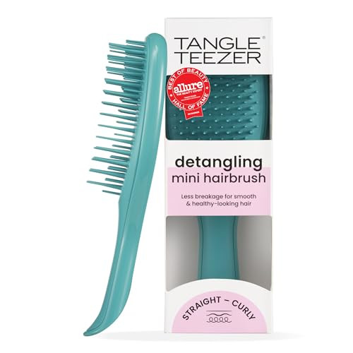 Tangle Teezer Ultimate Detangler Brush, Eliminates Knots & Reduces Breakage, Travel-Size Mini Hair Brush for Straight to Wavy Hair Types, Transformative Teal | Amazon (US)