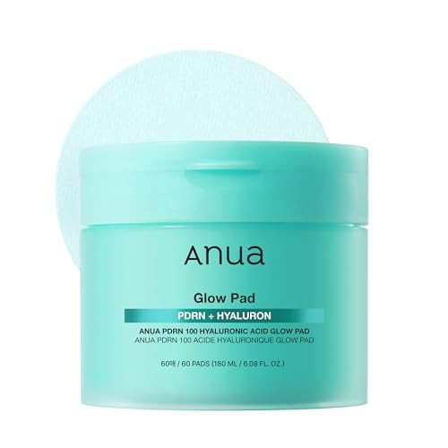 Anua PDRN 100 Hyaluronic Acid Pad, Glow-Plumping Korean Face Pad for Daily Skincare & Makeup Prep, Dual-Sided Toner for Radiant Skin & Deep Hydration, Korean Skin Care (180ml, 60 Pads) | Amazon (US)