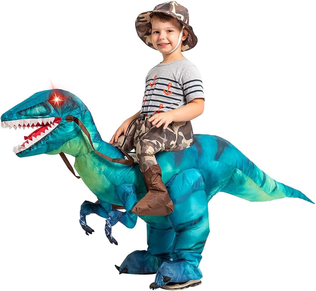 GOOSH Inflatable Dinosaur Costume for Kids Halloween Costumes Boys Girls Funny Blow up Costume fo... | Amazon (US)