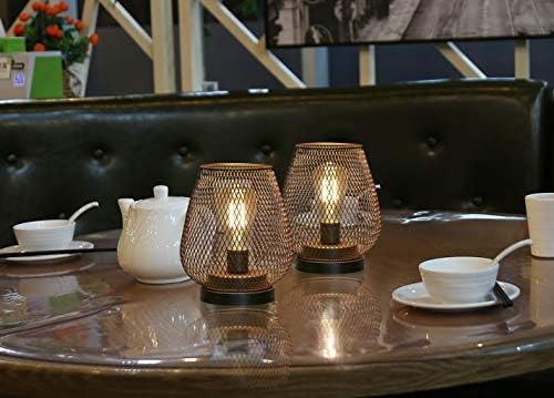JHY DESIGN Set of 2 Metal Cage LED Lantern Battery Powered Cordless Accent Light with LED Great f... | Amazon (US)