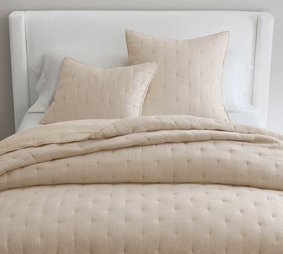 Belgian Flax Linen Waffle Quilt | Pottery Barn | Pottery Barn (US)
