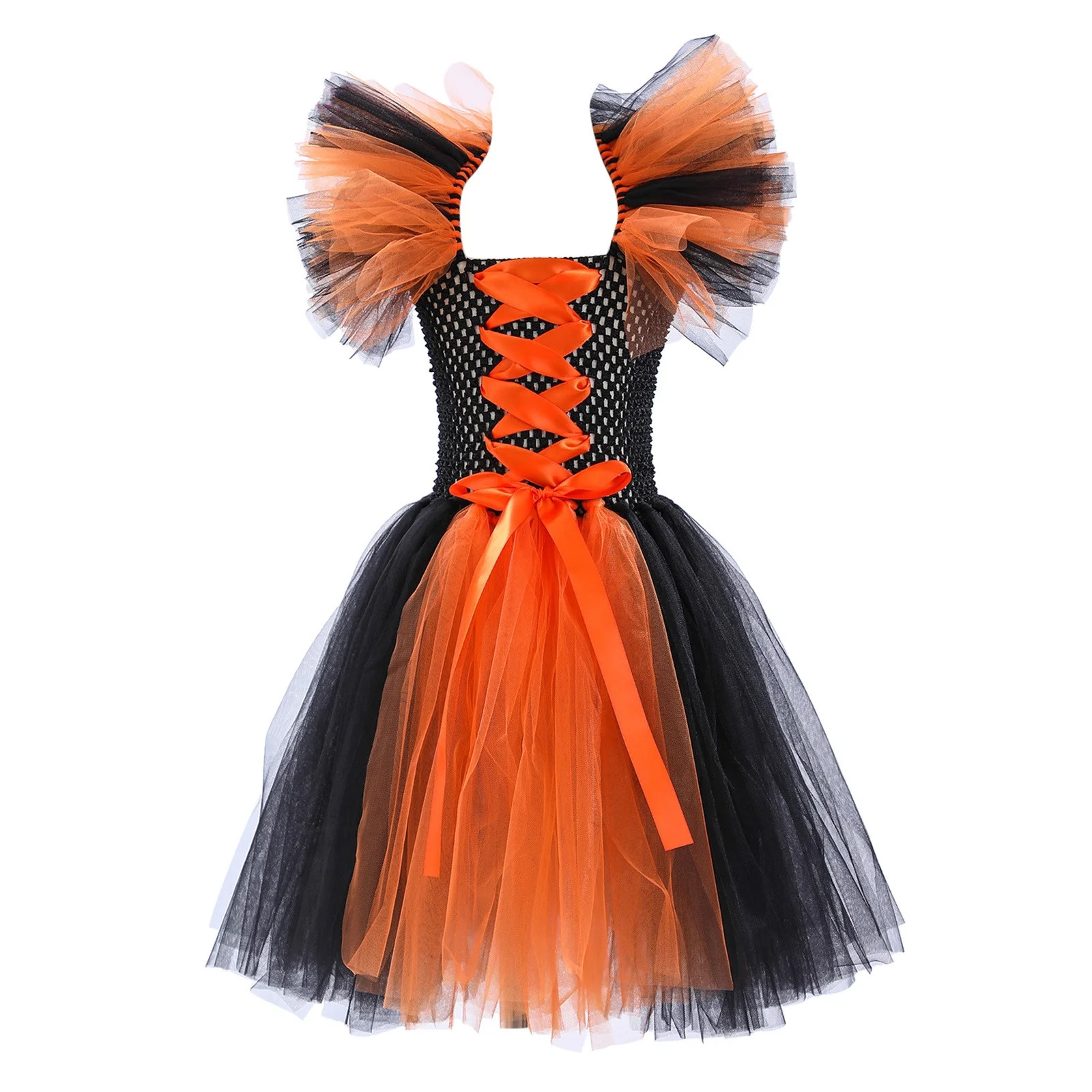 Tiijoy Girls Halloween Witch Tulle Dress Sleeveless Mesh Party Princess Dress, Sizes 4-5 | Walmart (US)