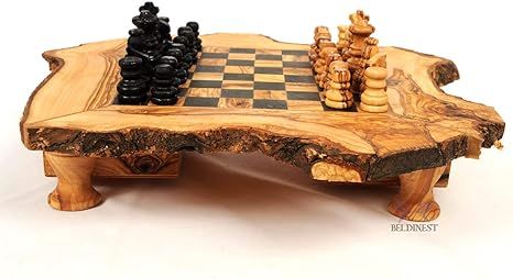BeldiNest Olive Wood Chess Set Wooden Chess Board Rustic | Amazon (US)