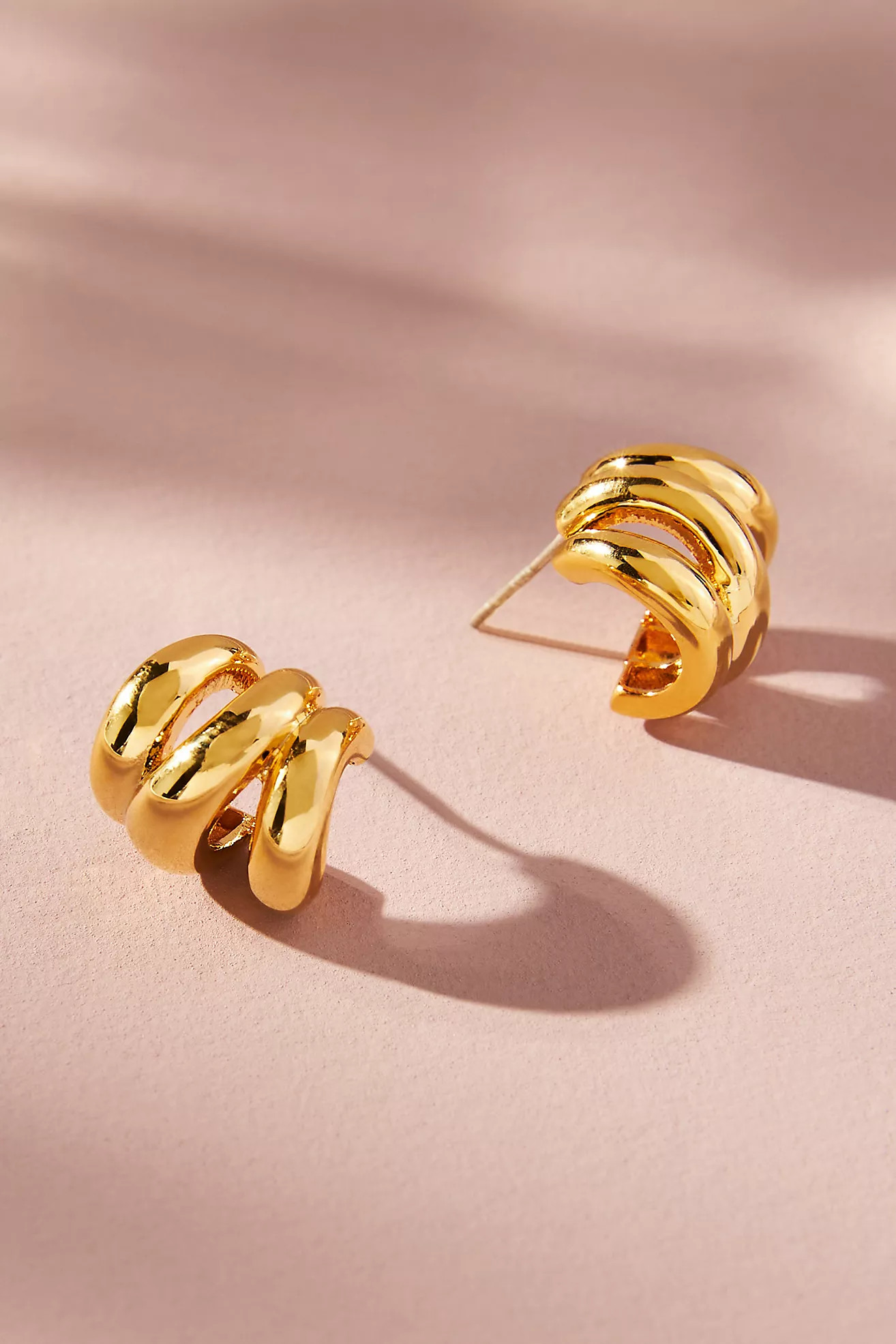 Stacked Mini Huggie Earrings | Anthropologie (US)