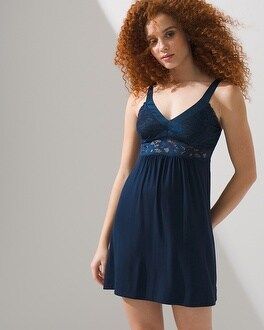 Cool Nights Lace and Satin Chemise | Soma Intimates