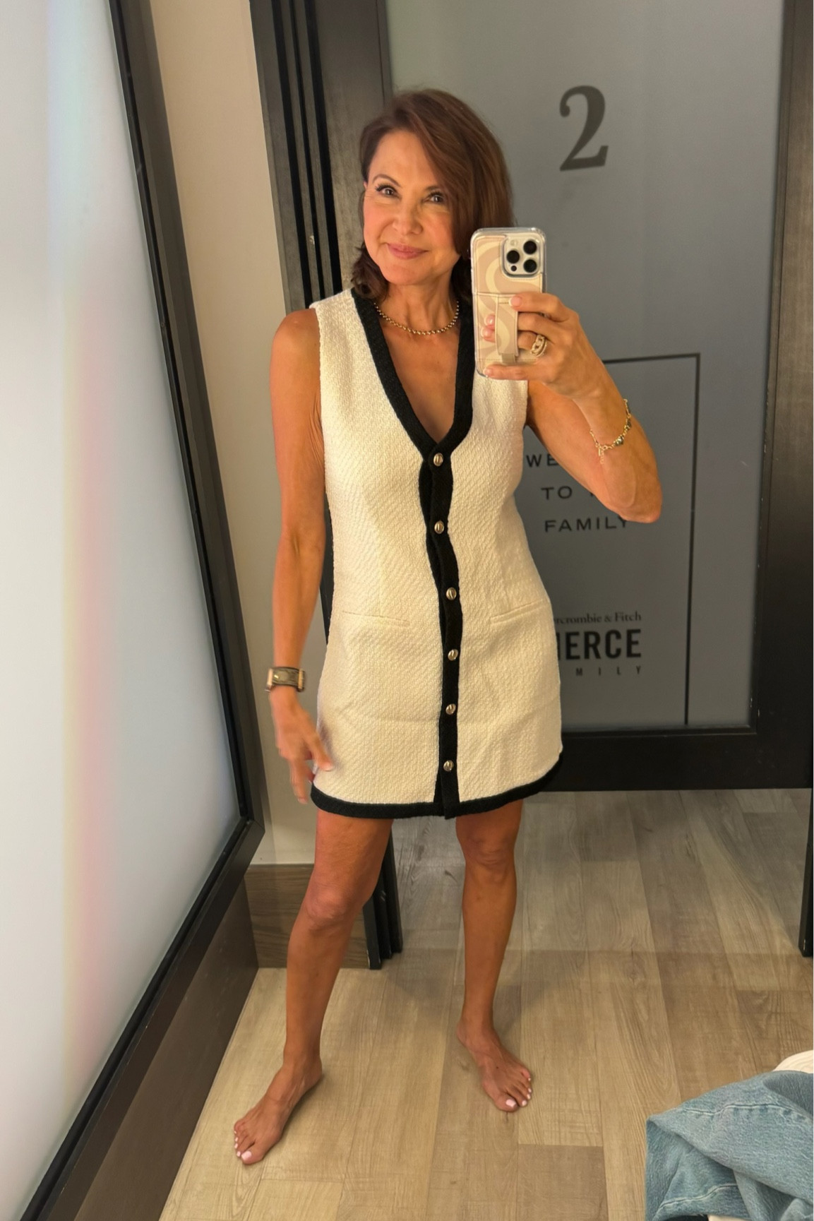 tweed vest mini dress Mini tweed dress Natural For Women