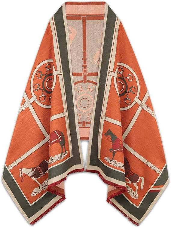 EXTREE Scarfs for Women Pashmina Silky Shawl Wrap for Evening Dressing Blanket Open Front Poncho ... | Amazon (US)