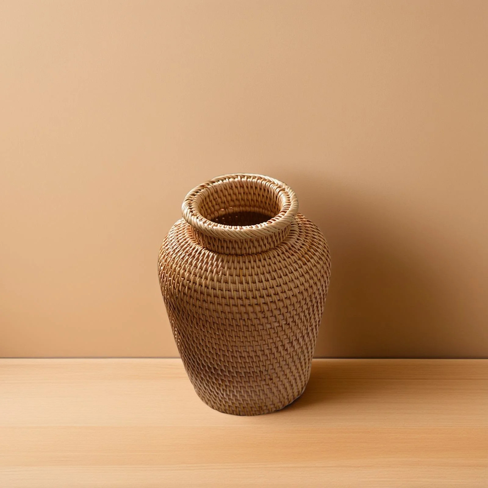 UPKOCH 1Pcs Rattan Woven Baskets Vase for Flowers Brown Storage Gift | Walmart (US)